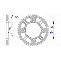 AFAM Ultraleichte Anti-Schlamm-Aluminiumkrone 17104420