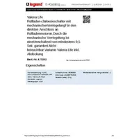 Legrand Valena Life, Rollladen-/Jalousieschalter mit mechanischer Verriegelung (mandelweiß)