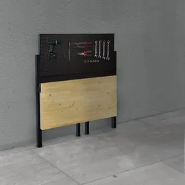 Trendline Werkbank Massivholz grün
