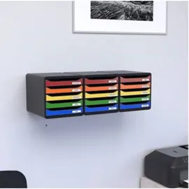 Exacompta 3097218D Büro-Schubladenschrank Schwarz