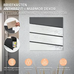 Briefkasten mit Ständer Standbriefkasten Postkasten Stahl Mailbox Briefkasten