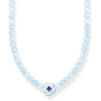 Thomas Sabo Choker Blume mit blauen Perlen, KE2182-496-1-L42v