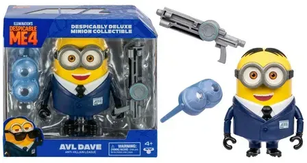 Ich – Einfach unverbesserlich 4; Deluxe-Minion-Sammelfigur; Geheimagent AVL Dave