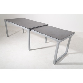 Gardissimo Faro Keramik Ausziehtisch Gartentisch 160-260x90cm silber