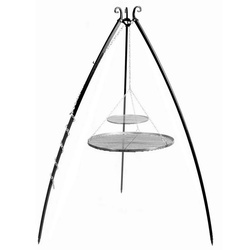 COOK KING Holzkohlegrill Schwenkgrill 200 cm – Grillrost Edelstahl 50 cm, Grill, Grill schwarz