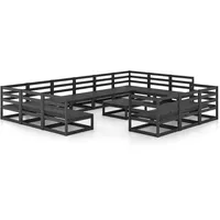 vidaXL 14-tlg Garten-Lounge-Set Massivholz Kiefer Modell 2