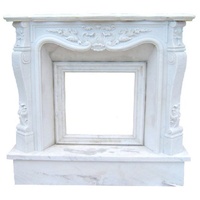 Casa Padrino Luxus Barock Kaminumrandung Weiß 150 x 30 x H. 120 cm - Handgefertigte Kaminumrandung aus hochwertigem Marmor - Prunkvolle Barock Möbel