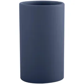 Spirella Zahnputzbecher Keramik Tube Porzellan dunkelblau Ø 7 x 11,5 cm Blau Matt, Blue