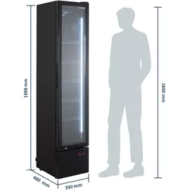 GastroHero GKS-160 Slim Getränkekühlschrank 160 L