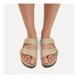 Birkenstock Arizona Birko-Flor schmal triples sandcastle oyster 41