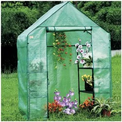 NYVI Foliengewächshaus NYVIGreen 195x143x73 cm - Gewächshaus für Pflanzen, Gemüse