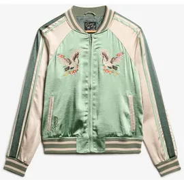 Superdry Suikajan Embroidered Bomberjacke - Desert Sage Green - L