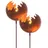 Spetebo Gartenstecker Feuerball 98 x Ø 15 cm Braun
