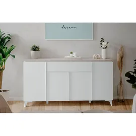 Finori GmbH Sideboard Weiß, - Maße cm, Wohnzimmer, Kommoden & Sideboards, Sideboards