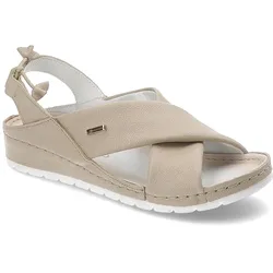 Beige Sandalen Armodo Flache Schuhe, 37