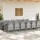 vidaXL Garten Essgruppe 13-tlg. Hellgrau