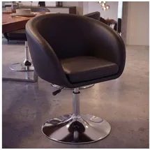 FineBuy Loungesessel Kunstleder 120 kg 0 x 0 x 0 cm Schwarz drehbar