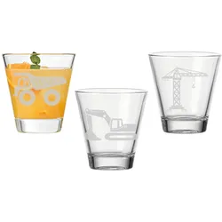 Luxentu Kinderbecher 215 ml Baustellenfahrzeuge 3er Set