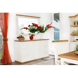 Sideboard Schrank Sidebord Kommode Anrichte MEXICO weiß, Massivholz, Landhaus