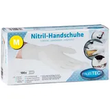 Nitril Einmalhandschuhe 100er, Größe M - Weiß