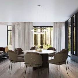 Sollux Lighting Hängeleuchte Pendellampe Designleuchte Wohnzimmerlampe LED Ringe schwarz D 78cm