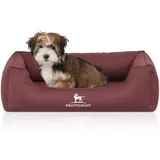 Knuffelwuff Orthopädisches Wasserabweisendes Hundebett Leon M-L 85 x 63cm Rot