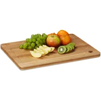 Relaxdays Tranchierbrett Holz 1-tlg. 40 x 30 cm Natur