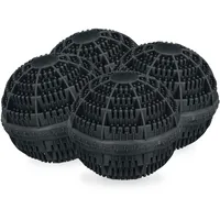 Relaxdays Waschball 4er Set, Waschkugel für Waschmaschine, ökologisch, hautfreundlich,