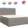 vidaXL Boxspringbett mit Matratze Taupe 180x200 cm Stoff