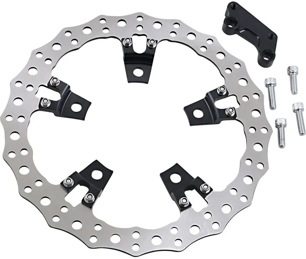Arlen Ness Jagged Harley Davidson Fltrk 1868 Abs Road Glide Limited 114 Bremsscheibe - Silver / Black - One Size