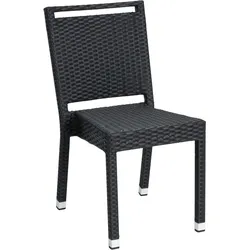 METRO PROFESSIONAL Stapelstuhl mit Handgriff Barbados, Polyrattan, schwarz