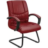 Wartezimmer Praxis Kanzlei Büroeinrichtung Leder Stühle Sessel Konferenz Stuhl JVmoebel - Rot