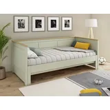 LÜTTENHÜTT Funktionsbett »" ERIK TOPSELLER! Daybed, Gästebett, Kinderbett, Massivholz (Kiefer)«, (stilvolle Kassetten - mind. 14 Tage Rückgaberecht - grün