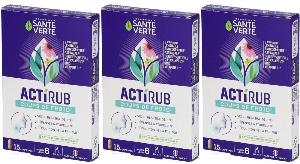 Santé Verte Actirub® Rhume et infection 3x15 pc(s) comprimé(s)