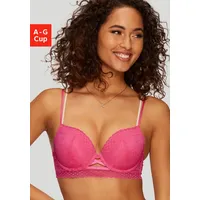 VIVANCE Push-up-BH Viola mit Spitze aus anteilig recyceltem Polyamid,