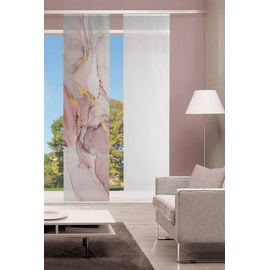 VISION S Schiebegardine MARMOSA, 84690-2307 rose, Bambus-Optik, halbtransparent, 260x60cm