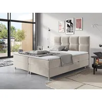 Mirjan24 Boxspringbett Dave, Stilvoll Doppelbett mit zwei Bettkästen, Matratze
