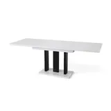 Endo-Moebel Esstisch, Weiß Hochglanz, Holzwerkstoff, Rechteckig,Rechteckig, 80x76x130 cm, Esszimmer, Tische, Esstische