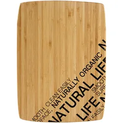 BERGNER - Natürliches rechteckiges Schneidebrett 30x22x1,5cm aus natürlichem Bambusholz