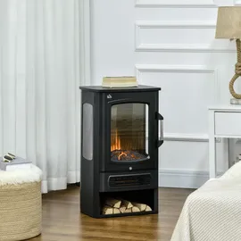 Homcom Standkamin Elektrokamin Schwarz