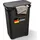 Novaliv Rattan Wäschekorb mit Deckel 60L Schwarz, Wäschebox Wäscheeimer Wäschebehälter modern für Bad Wäsche Schmutzwäsche, Wäschekörbe S... - Schwarz