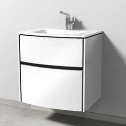 Sanipa Waschtischunterschrank „Twiga“ 615 × 605 × 459 mm in Weiß (glanz), ohne Beleuchtung