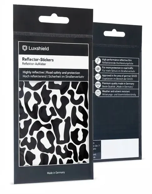 LUXSHIELD Reflektoren Aufkleber Leopard Schwarz Modell 2024