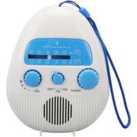 AM FM-Duschradio, Wasserdichtes Tragbares Duschradio mit Integriertem Lautsprecher, ABS-Material, Einfache Bedienung, FM- und AM-Empfänger, Batteriebetrieben