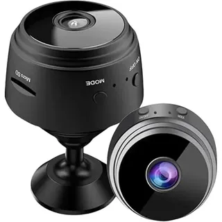 Azarton Festberg VivoCamA9 Mini WiFi Kamera 1080P HD - Kabelloser Videorekorder mit HD-Video- und Audioaufnahme, Kamera für Heimüberwachung (Schwarz,Camera+32GB)