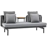 dasmöbelwerk Multifunktionssofa Anthrazit, Metall, rund, Gartenmöbel, Gartenmöbel-Sets