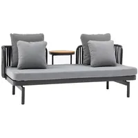 dasmöbelwerk Multifunktionssofa Anthrazit, Metall, rund, Gartenmöbel, Gartenmöbel-Sets