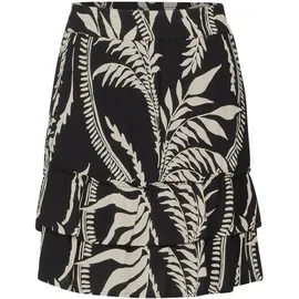 street one studio Volantrock Damen Floral Schwarz 40