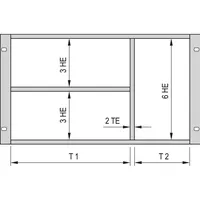 Schroff Gemischter Ausbau als Bausatz - AUSBAUSATZ 6HE/3HE 40TE,
