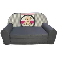 FORTISLINE – Kindersofa Mini ausklappbar 40x78x45cm - Kindersofa für Kinder 2in1 - Kindercouch ausklappbar - Schlafcouch aus Schaumstoff - Abnehmbarer Bezug - Viele Motive